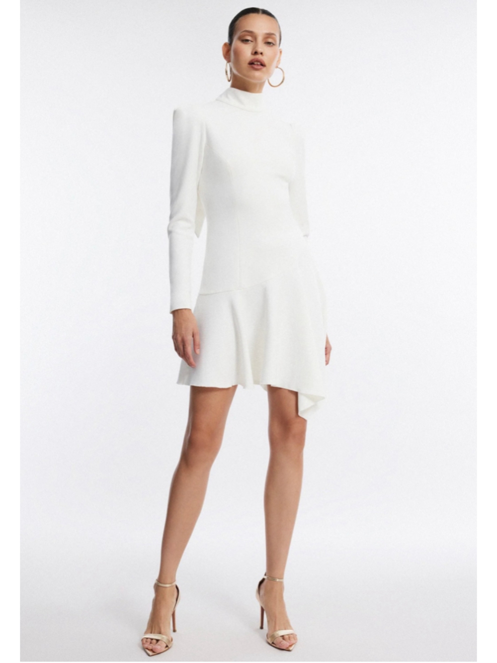 Women's BCBGMAXAZRIA White Guinevere Neck-Tie Mini Dress Sz 4
